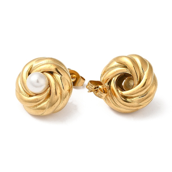PandaHall Plastic Pearl Beaded Flower Stud Earrings, Ion Plating(IP) 304 Stainless Steel Jewelry, Real 18K Gold Plated, 16x16mm Plastic...
PandaHall Plastic Pearl Beaded Flower Stud Earrings, Ion Plating(IP) 304 Stainless Steel Jewelry, Real 18K Gold Plated, 16x16mm Plastic...