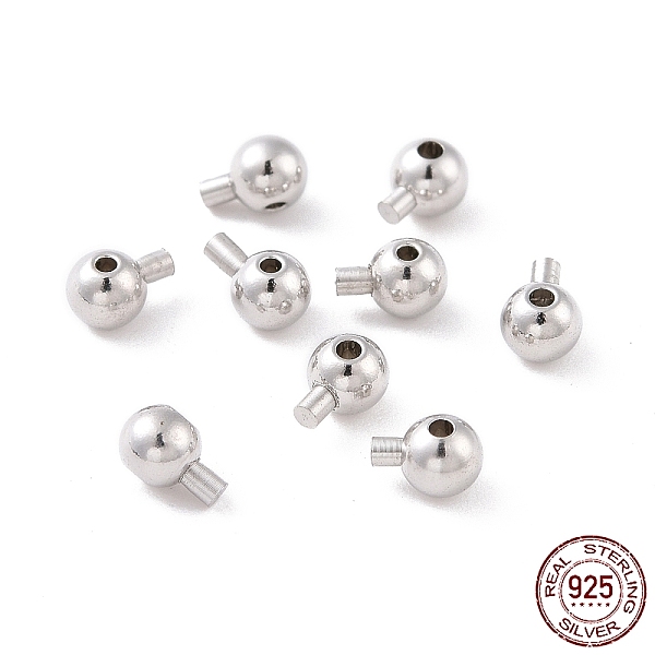 PandaHall Rhodium Plated 925 Sterling Silver Stopper Beads, Round, Platinum, 4x3mm, Hole: 0.8mm, Pin: 1mm Sterling Silver Round
PandaHall Rhodium Plated 925 Sterling Silver Stopper Beads, Round, Platinum, 4x3mm, Hole: 0.8mm, Pin: 1mm Sterling Silver Round