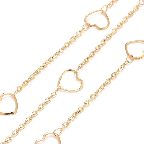 PandaHall Vacuum Plating 304 Stainless Steel Heart Link Cable Chains, Soldered, with Spool, Golden, 3x2x0.5mm 304 Stainless Steel
PandaHall Vacuum Plating 304 Stainless Steel Heart Link Cable Chains, Soldered, with Spool, Golden, 3x2x0.5mm 304 Stainless Steel