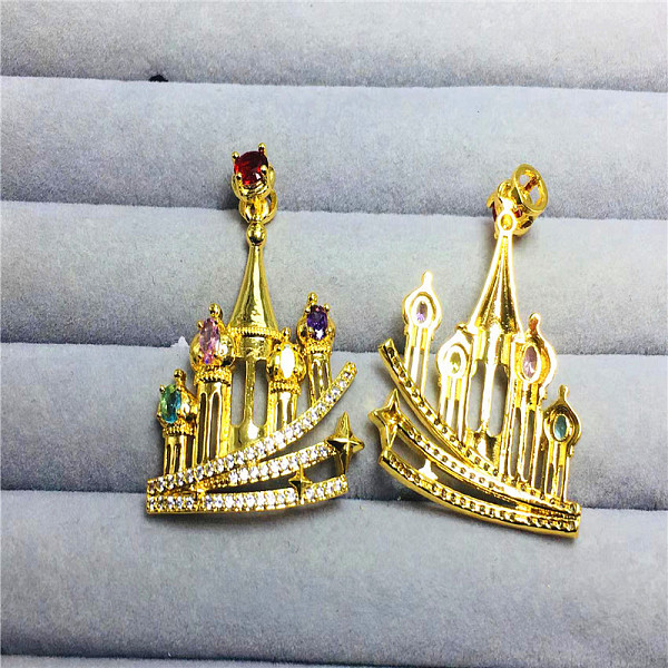 PandaHall Brass Micro Pave Colorful Cubic Zirconia Pendant, Castle, 41x30mm Brass+Cubic Zirconia Castle
PandaHall Brass Micro Pave Colorful Cubic Zirconia Pendant, Castle, 41x30mm Brass+Cubic Zirconia Castle