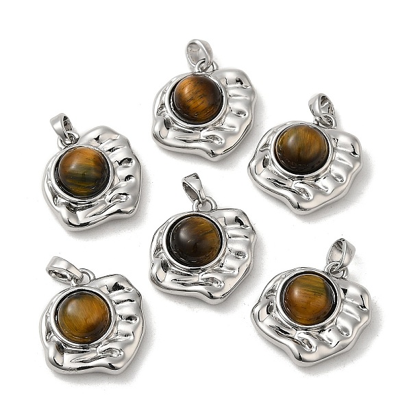 PandaHall Natural Tiger Eye Pendants, Brass Irregular Shape Charms, Real Platinum Plated, 18x17x7mm, Hole: 4x3mm Tiger Eye Others
PandaHall Natural Tiger Eye Pendants, Brass Irregular Shape Charms, Real Platinum Plated, 18x17x7mm, Hole: 4x3mm Tiger Eye Others