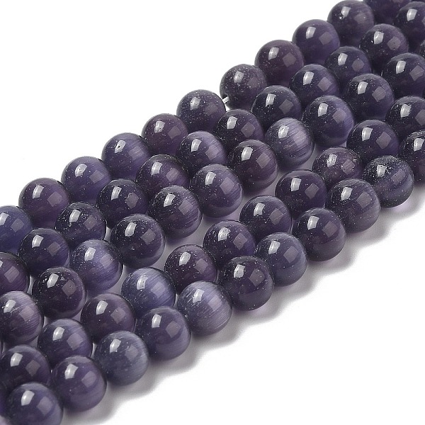 PandaHall Cat Eye Beads, Round, Indigo, 8mm, Hole: 1mm, about 49pcs/strand, 15.5 inch Glass Round Purple
PandaHall Cat Eye Beads, Round, Indigo, 8mm, Hole: 1mm, about 49pcs/strand, 15.5 inch Glass Round Purple