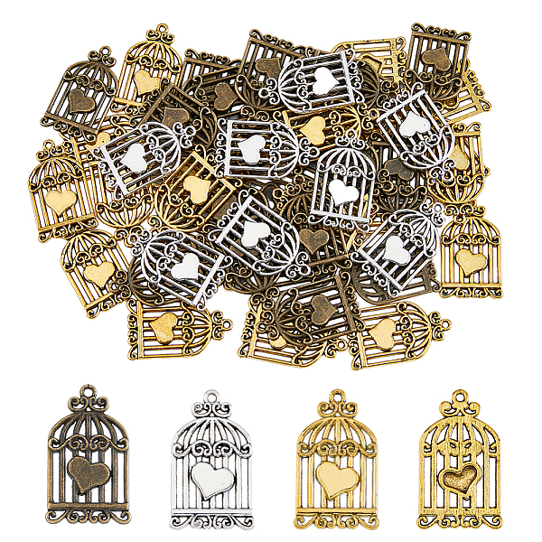 PandaHall DICOSMETIC 60Pcs 3 Colors Tibetan Style Alloy Pendants, Birdcage with Heart, Cadmium Free & Lead Free, Mixed Color, 33.5x20.5x2mm...
PandaHall DICOSMETIC 60Pcs 3 Colors Tibetan Style Alloy Pendants, Birdcage with Heart, Cadmium Free & Lead Free, Mixed Color, 33.5x20.5x2mm...
