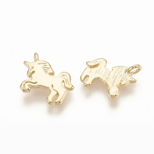 PandaHall Brass Charms, Unicorn, Nickel Free, Real 18K Gold Plated, 12x10x1mm, Hole: 1mm Brass Unicorn
PandaHall Brass Charms, Unicorn, Nickel Free, Real 18K Gold Plated, 12x10x1mm, Hole: 1mm Brass Unicorn