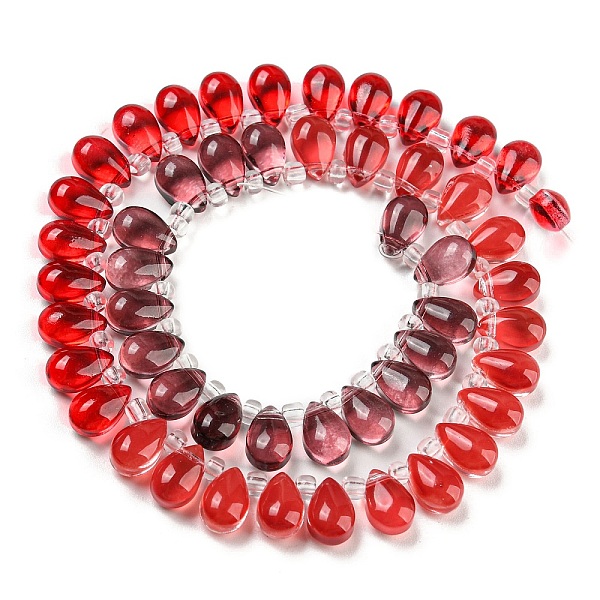PandaHall Transparent Glass Beads Strands, Segmented Multi-color Beads, Top Drilled, Teardrop, Red, 9x6x5mm, Hole: 1mm, about...
PandaHall Transparent Glass Beads Strands, Segmented Multi-color Beads, Top Drilled, Teardrop, Red, 9x6x5mm, Hole: 1mm, about...