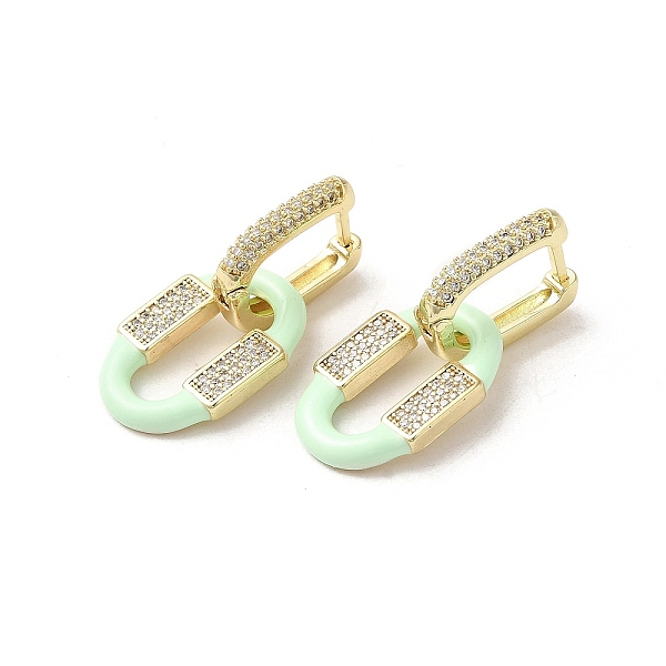 PandaHall Oval Real 18K Gold Plated Brass Dangle Hoop Earrings, with Cubic Zirconia and Enamel, Aquamarine, 32.5x15mm Cubic Zirconia Oval..., Green
PandaHall Oval Real 18K Gold Plated Brass Dangle Hoop Earrings, with Cubic Zirconia and Enamel, Aquamarine, 32.5x15mm Cubic Zirconia Oval..., Green