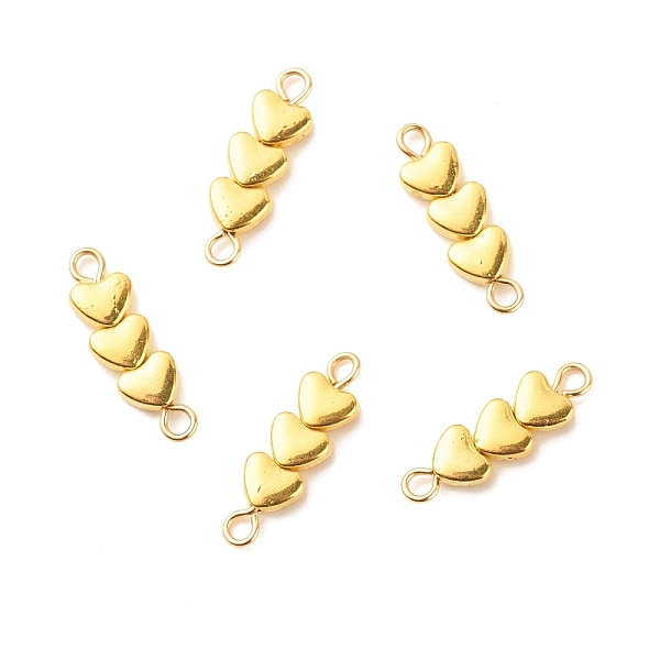PandaHall Alloy Connector Charms, Three Hearts, Golden, 20x6x3mm, Hole: 1.8mm Alloy Heart
PandaHall Alloy Connector Charms, Three Hearts, Golden, 20x6x3mm, Hole: 1.8mm Alloy Heart