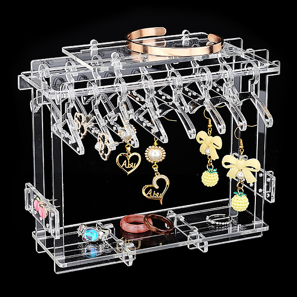 PandaHall 1 Set Transparent Acrylic Earring Display Stands, Coat Hanger Shape, Clear, 3.7~15x5.5~16.1x0.3cm, about 25pcs/set Acrylic Clear
PandaHall 1 Set Transparent Acrylic Earring Display Stands, Coat Hanger Shape, Clear, 3.7~15x5.5~16.1x0.3cm, about 25pcs/set Acrylic Clear