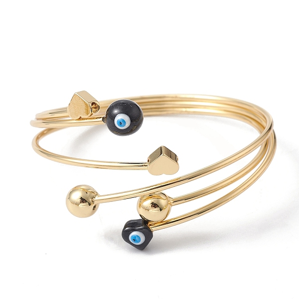 PandaHall Brass Cuff Bangles, Enamel Evil Eye Bangles for Women, Real 18K Gold Plated, Black, Inner Diameter: 2-1/4 inch(5.7cm) Brass Black
PandaHall Brass Cuff Bangles, Enamel Evil Eye Bangles for Women, Real 18K Gold Plated, Black, Inner Diameter: 2-1/4 inch(5.7cm) Brass Black