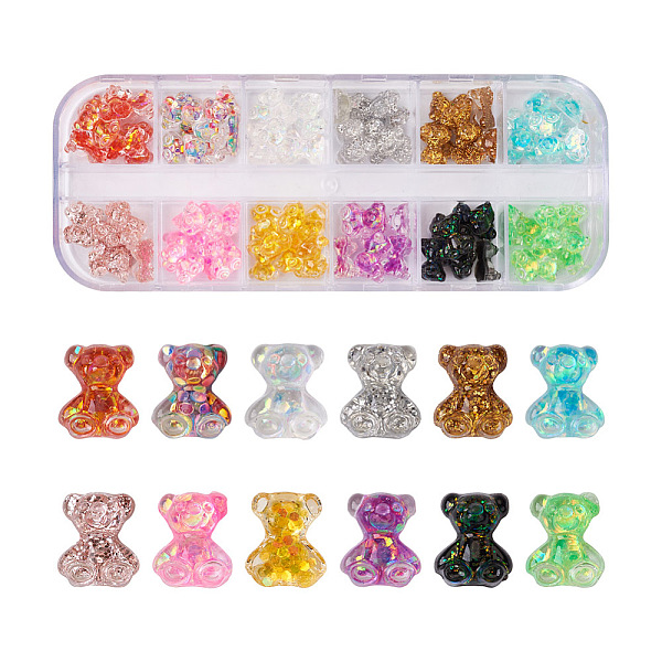 PandaHall Beadthoven 96Pcs 12 Colors Epoxy Resin Cabochons, with Glitter Powder, for Nail Art Decoration Accessories, Bear, Mixed Color..., Multicolor
PandaHall Beadthoven 96Pcs 12 Colors Epoxy Resin Cabochons, with Glitter Powder, for Nail Art Decoration Accessories, Bear, Mixed Color..., Multicolor