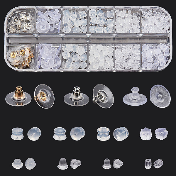 PandaHall 367pcs Earring Backs 11 Style Silicone Plastic Brass Earring Stoppers Ear Nuts Safety Backs Earring Findings Replacement Ear..., Clear
PandaHall 367pcs Earring Backs 11 Style Silicone Plastic Brass Earring Stoppers Ear Nuts Safety Backs Earring Findings Replacement Ear..., Clear