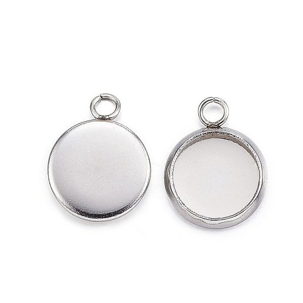 PandaHall 304 Stainless Steel Pendant Cabochon Settings, Plain Edge Bezel Cups, Flat Round, Stainless Steel Color, Tray: 8mm, 13x10x2mm...
PandaHall 304 Stainless Steel Pendant Cabochon Settings, Plain Edge Bezel Cups, Flat Round, Stainless Steel Color, Tray: 8mm, 13x10x2mm...