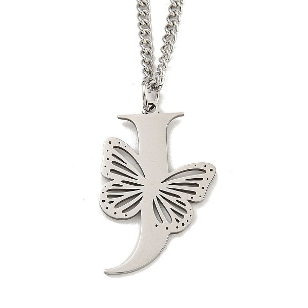 PandaHall 201 Stainless Steel Necklaces, Letter J, 23.74 inch(60.3cm) p: 36x23.5x1.3mm 202 Stainless Steel Letter J
PandaHall 201 Stainless Steel Necklaces, Letter J, 23.74 inch(60.3cm) p: 36x23.5x1.3mm 202 Stainless Steel Letter J