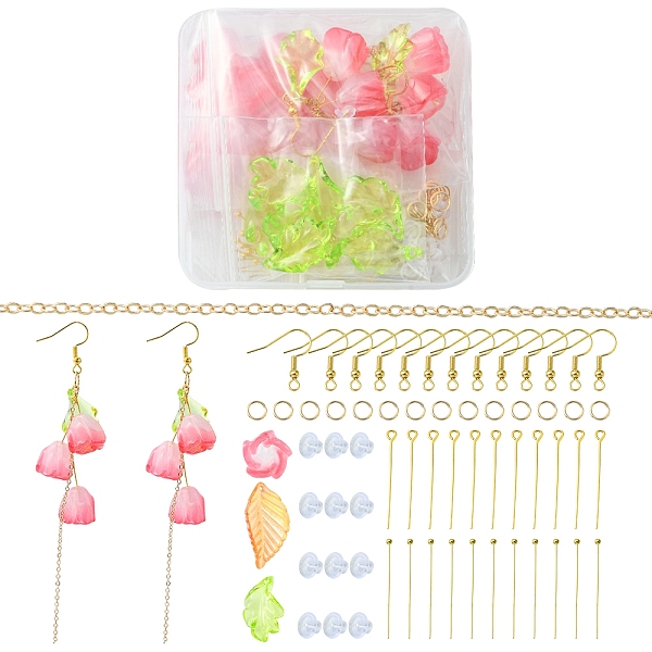 PandaHall DIY Tulip Earring Making Kit, Including Acrylic Flower Beads & Leaf Pendants, Iron Earring Hooks & Jump Rings, Brass Cable Chains..., Multicolor
PandaHall DIY Tulip Earring Making Kit, Including Acrylic Flower Beads & Leaf Pendants, Iron Earring Hooks & Jump Rings, Brass Cable Chains..., Multicolor