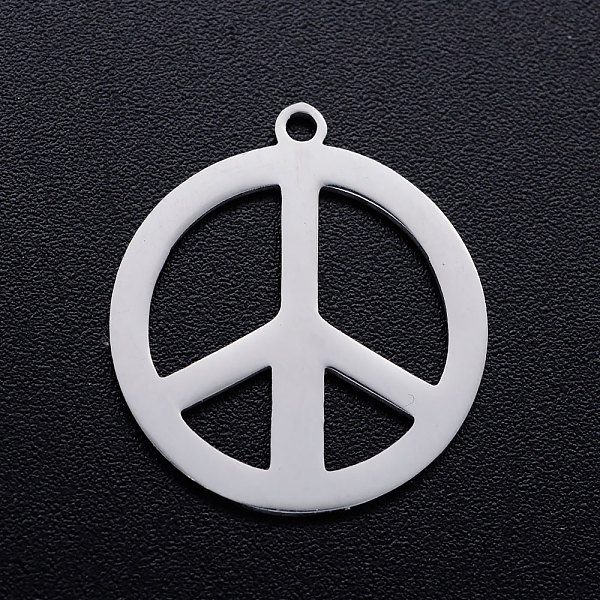 PandaHall 201 Stainless Steel Pendants, Peace Sign, Stainless Steel Color, 21x19x1mm, Hole: 1.4mm 201 Stainless Steel Peace Sign
PandaHall 201 Stainless Steel Pendants, Peace Sign, Stainless Steel Color, 21x19x1mm, Hole: 1.4mm 201 Stainless Steel Peace Sign