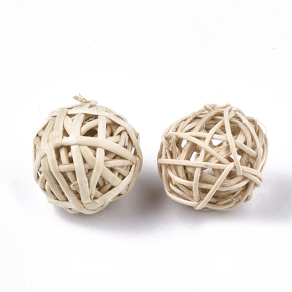 PandaHall Handmade Reed Cane/Rattan Woven Beads, For Making Straw Earrings and Necklaces, Round, Antique White, 22~26mm Rattan Round Orange
PandaHall Handmade Reed Cane/Rattan Woven Beads, For Making Straw Earrings and Necklaces, Round, Antique White, 22~26mm Rattan Round Orange