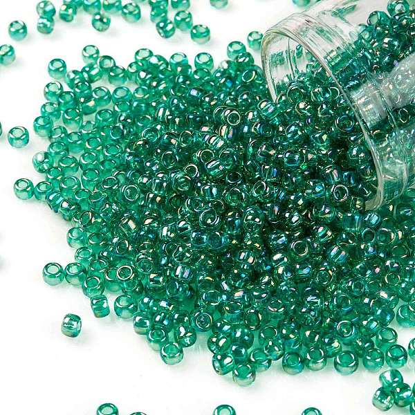 PandaHall TOHO Round Seed Beads, Japanese Seed Beads, (164B) Transparent AB Dark Peridot, 8/0, 3mm, Hole: 1mm, about 222pcs/10g Glass Green
PandaHall TOHO Round Seed Beads, Japanese Seed Beads, (164B) Transparent AB Dark Peridot, 8/0, 3mm, Hole: 1mm, about 222pcs/10g Glass Green