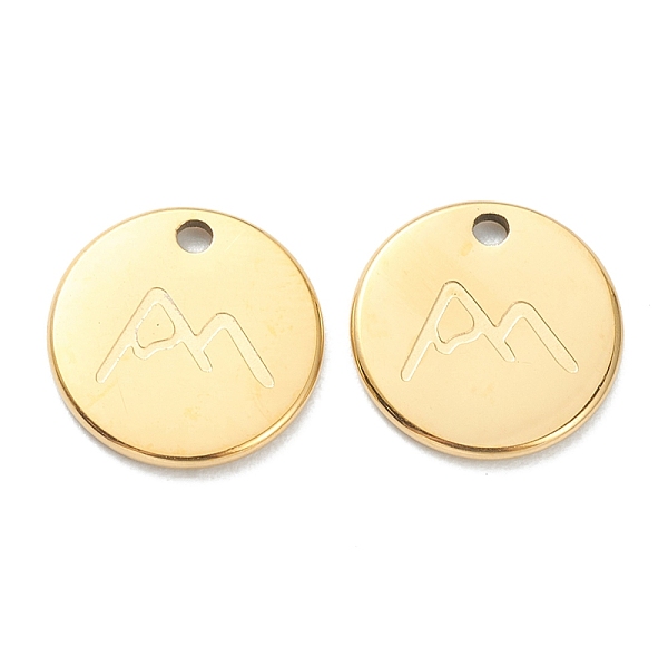 PandaHall 304 Stainless Steel Charms, Flat Round with Mountain, Real 18K Gold Plated, 11.5x1mm, Hole: 1.5mm 304 Stainless Steel Flat Round
PandaHall 304 Stainless Steel Charms, Flat Round with Mountain, Real 18K Gold Plated, 11.5x1mm, Hole: 1.5mm 304 Stainless Steel Flat Round