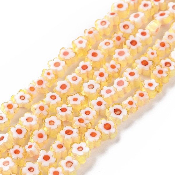 PandaHall Handmade Millefiori Glass Bead Strands, Flower, Champagne Yellow, 3.7~5.6x2.6mm, Hole: 1mm, about 88~110pcs/Strand, 15.75''(40cm)...
PandaHall Handmade Millefiori Glass Bead Strands, Flower, Champagne Yellow, 3.7~5.6x2.6mm, Hole: 1mm, about 88~110pcs/Strand, 15.75''(40cm)...