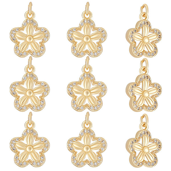 PandaHall Beebeecraft 10Pcs Brass Micro Pave Clear Cubic Zirconia Charms, with Jump Ring, Cadmium Free & Lead Free, Flower Charm, Real 18K...
PandaHall Beebeecraft 10Pcs Brass Micro Pave Clear Cubic Zirconia Charms, with Jump Ring, Cadmium Free & Lead Free, Flower Charm, Real 18K...