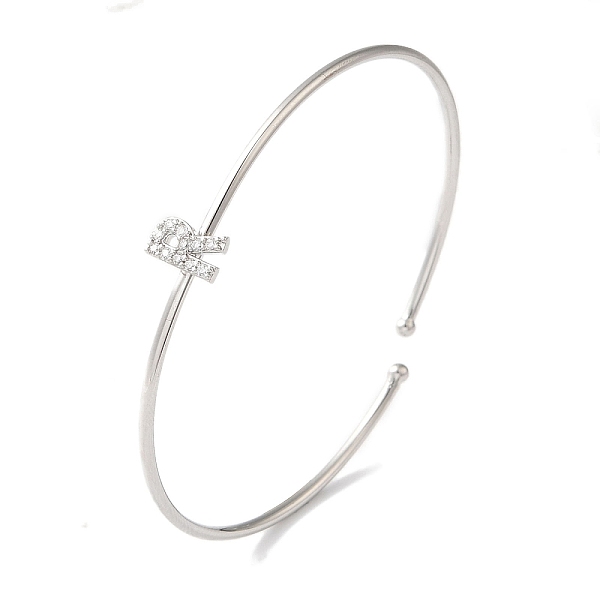 PandaHall Rack Plating Brass Micro Pave Clear Cubic Zirconia Letter Open Cuff Bangles, Torque Bangles for Women, Platinum, Lead Free &...
PandaHall Rack Plating Brass Micro Pave Clear Cubic Zirconia Letter Open Cuff Bangles, Torque Bangles for Women, Platinum, Lead Free &...