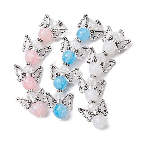 PandaHall 3 Strands 3 Colors DIY Resin Beaded Strands Set, with Antique Silver Plated Alloy Wings, Angel, Mixed Color, 18x18x8mm, Hole..., Multicolor
PandaHall 3 Strands 3 Colors DIY Resin Beaded Strands Set, with Antique Silver Plated Alloy Wings, Angel, Mixed Color, 18x18x8mm, Hole..., Multicolor