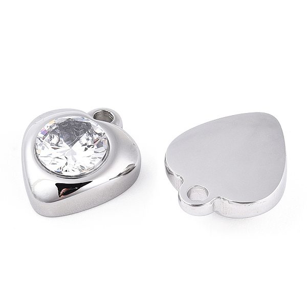 PandaHall 304 Stainless Steel Charms, Manual Polishing, with Rhinestone, Heart Charm, Stainless Steel Color, 14x12x5mm, Hole: 1.8mm..., Clear
PandaHall 304 Stainless Steel Charms, Manual Polishing, with Rhinestone, Heart Charm, Stainless Steel Color, 14x12x5mm, Hole: 1.8mm..., Clear