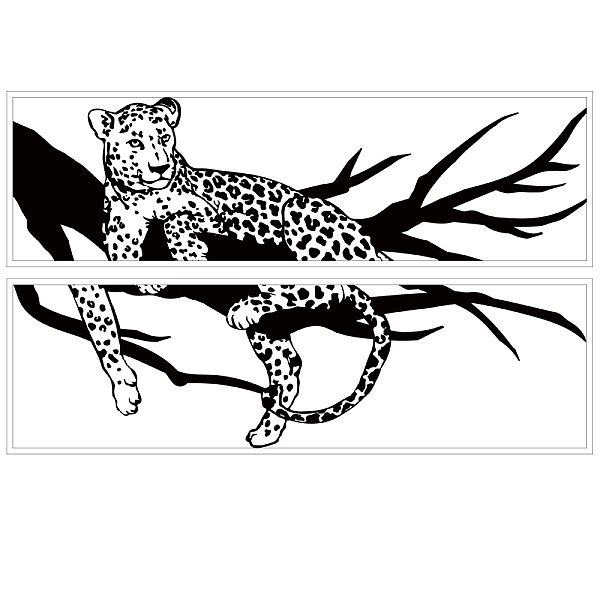 PandaHall PVC Wall Stickers, Wall Decoration, Leopard, 960x290mm, 2 sheets/set. PVC Leopard Black
PandaHall PVC Wall Stickers, Wall Decoration, Leopard, 960x290mm, 2 sheets/set. PVC Leopard Black