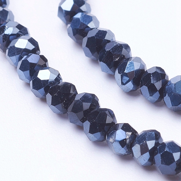 PandaHall Faceted Rondelle Electroplate Half Plated Glass Beads Strands, Black, 2.5x2mm, Hole: 0.5mm, about 168~170pcs/strand, 16.9 inch...
PandaHall Faceted Rondelle Electroplate Half Plated Glass Beads Strands, Black, 2.5x2mm, Hole: 0.5mm, about 168~170pcs/strand, 16.9 inch...