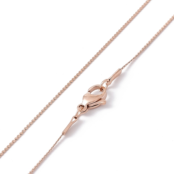 PandaHall Ion Plating(IP) 304 Stainless Steel Serpentine Chain Necklace for Men Women, Rose Gold, 15.75 inch(40cm) 304 Stainless Steel
PandaHall Ion Plating(IP) 304 Stainless Steel Serpentine Chain Necklace for Men Women, Rose Gold, 15.75 inch(40cm) 304 Stainless Steel