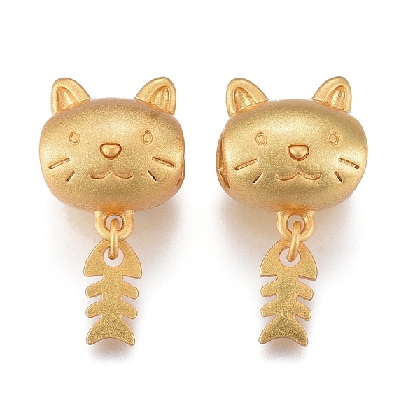PandaHall Brass European Beads, Large Hole Beads, Cat with Bone, Real 24K Gold Plated, 20x11x10mm, Hole: 5mm Brass Cat Shape
PandaHall Brass European Beads, Large Hole Beads, Cat with Bone, Real 24K Gold Plated, 20x11x10mm, Hole: 5mm Brass Cat Shape