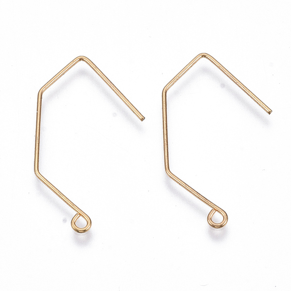 PandaHall Brass Earring Hooks, with Horizontal Loop, Nickel Free, Real 18K Gold Plated, 32mm, Hole: 1.6mm, 18 Gauge, Pin: 1mm Brass
PandaHall Brass Earring Hooks, with Horizontal Loop, Nickel Free, Real 18K Gold Plated, 32mm, Hole: 1.6mm, 18 Gauge, Pin: 1mm Brass