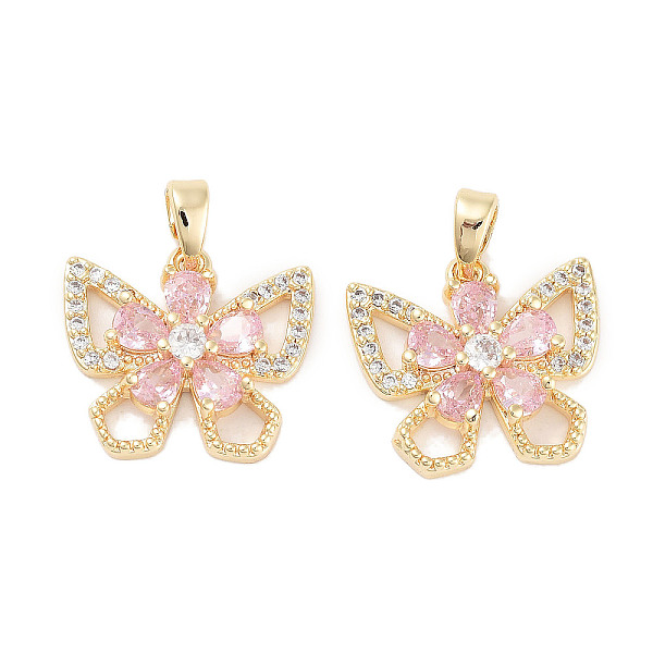PandaHall Brass Micro Pave Cubic Zirconia Pendants, Butterfly Charms, Real 18K Gold Plated, 14.5x16.5x3.5mm, Hole: 2.8x4.5mm Brass+Cubic..., Pink
PandaHall Brass Micro Pave Cubic Zirconia Pendants, Butterfly Charms, Real 18K Gold Plated, 14.5x16.5x3.5mm, Hole: 2.8x4.5mm Brass+Cubic..., Pink