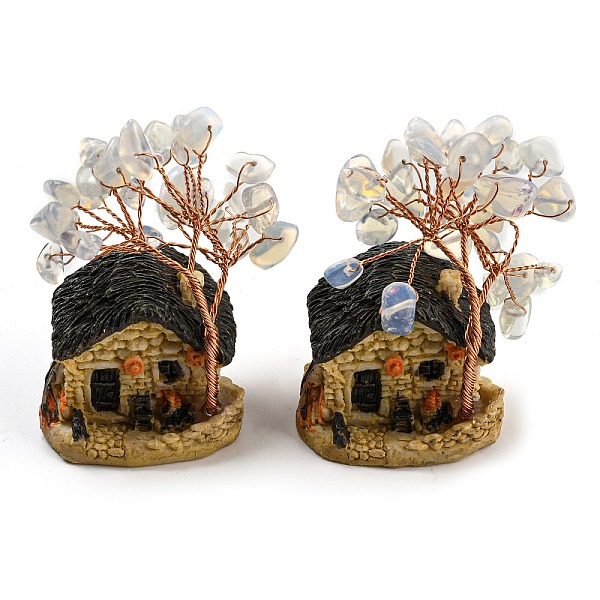 PandaHall Resin & Opalite Model Ornament, House & Trees, for Desk Home Decoration, 37~52x31~33x67~70mm Opalite Tree
PandaHall Resin & Opalite Model Ornament, House & Trees, for Desk Home Decoration, 37~52x31~33x67~70mm Opalite Tree