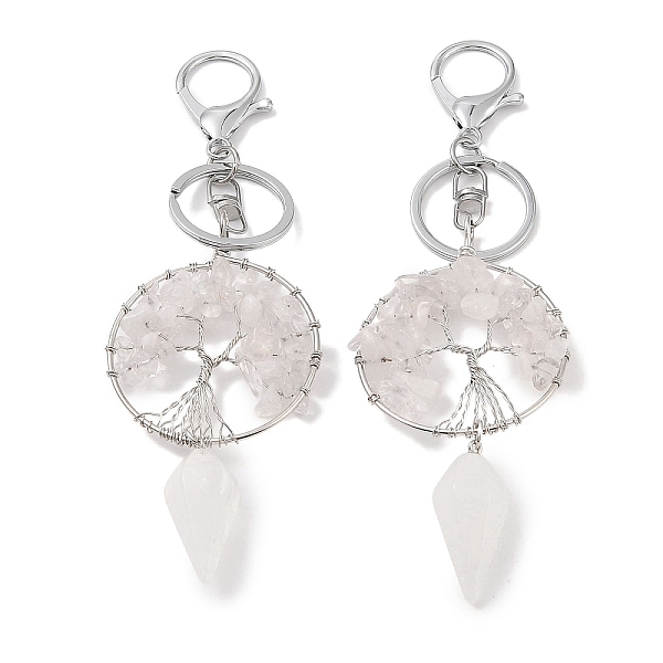 PandaHall Natural Quartz Crystal Keychain, with Platinum Brass & Iron Findings, Long-Lasting Plated, Lead Free & Cadmium Free, Flat Round...
PandaHall Natural Quartz Crystal Keychain, with Platinum Brass & Iron Findings, Long-Lasting Plated, Lead Free & Cadmium Free, Flat Round...