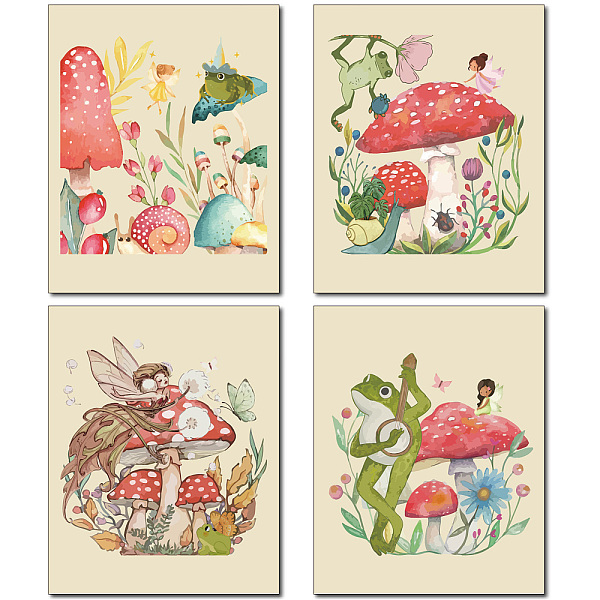 PandaHall Chemical Fiber Oil Canvas Wall Art, Canvas Print Wall Painting Home Decorations, Rectangle, Mushroom, 250x200mm, 4pcs/set Cloth...
PandaHall Chemical Fiber Oil Canvas Wall Art, Canvas Print Wall Painting Home Decorations, Rectangle, Mushroom, 250x200mm, 4pcs/set Cloth...