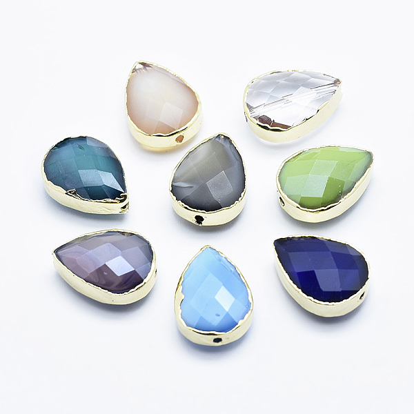 PandaHall Faceted Glass Beads, with Brass Findings, teardrop, Golden, Mixed Color, 18x13x8mm, Hole: 1mm Glass Teardrop Multicolor
PandaHall Faceted Glass Beads, with Brass Findings, teardrop, Golden, Mixed Color, 18x13x8mm, Hole: 1mm Glass Teardrop Multicolor