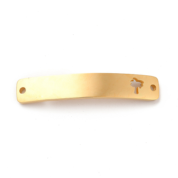 PandaHall 304 Stainless Steel Connector Charms, Curve Rectangle with Pattern, Golden, Coconut Tree Pattern, 34.5x6x1.5mm, Hole: 1.5mm 304...
PandaHall 304 Stainless Steel Connector Charms, Curve Rectangle with Pattern, Golden, Coconut Tree Pattern, 34.5x6x1.5mm, Hole: 1.5mm 304...