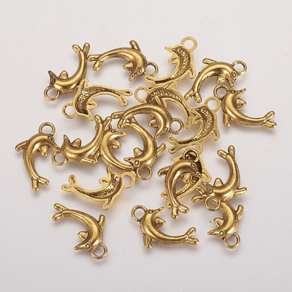 PandaHall Alloy Pendants, Lead Free & Nickel Free, Dolphin, Antique Golden, 11x19x2mm, hole: 2.5mm Alloy Dolphin
PandaHall Alloy Pendants, Lead Free & Nickel Free, Dolphin, Antique Golden, 11x19x2mm, hole: 2.5mm Alloy Dolphin