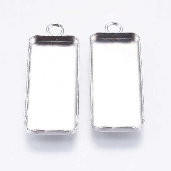 PandaHall 304 Stainless Steel Pendant Cabochon Settings, Plain Edge Bezel Cups, Rectangle, Stainless Steel Color, Tray: 10x25mm, 30x11x2mm...
PandaHall 304 Stainless Steel Pendant Cabochon Settings, Plain Edge Bezel Cups, Rectangle, Stainless Steel Color, Tray: 10x25mm, 30x11x2mm...