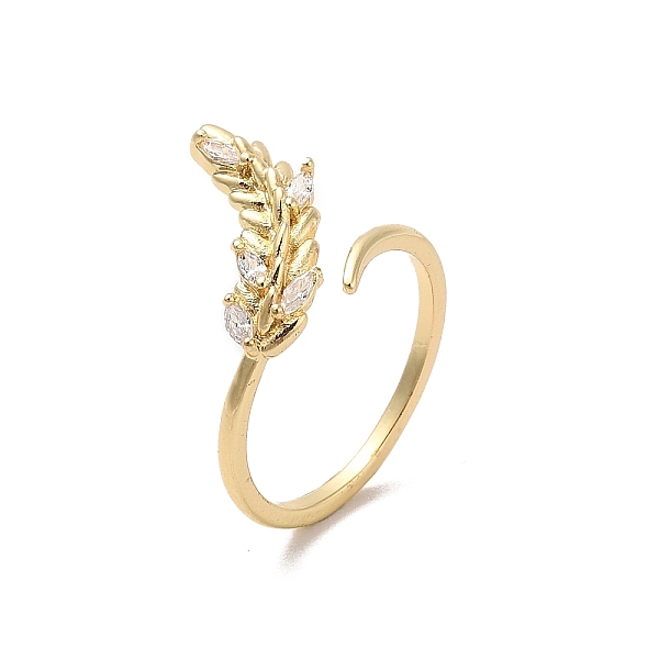 PandaHall Brass Micro Pave Cubic Zirconia Open Cuff Rings, Leaf, US Size 5 1/2(16.1mm) Brass+Cubic Zirconia Leaf
PandaHall Brass Micro Pave Cubic Zirconia Open Cuff Rings, Leaf, US Size 5 1/2(16.1mm) Brass+Cubic Zirconia Leaf