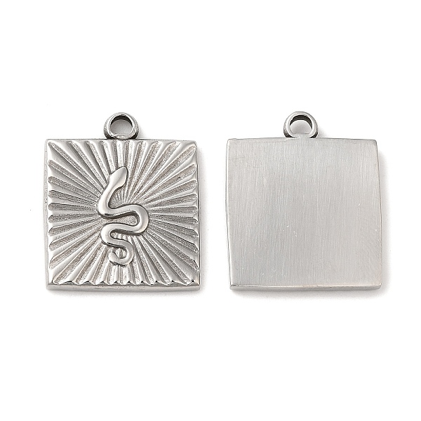 PandaHall 316L Surgical Stainless Steel Pendants, Laser Cut, Square with Snake Charms, Stainless Steel Color, 22x18x3mm, Hole: 2~2.5mm 316L...
PandaHall 316L Surgical Stainless Steel Pendants, Laser Cut, Square with Snake Charms, Stainless Steel Color, 22x18x3mm, Hole: 2~2.5mm 316L...