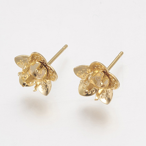 PandaHall 304 Stainless Steel Ear Stud Components, 5-Petal, Flower, Golden, 16mm, Flower: 10x5mm, Tray: 4mm, Pin: 0.7mm 304 Stainless Steel...
PandaHall 304 Stainless Steel Ear Stud Components, 5-Petal, Flower, Golden, 16mm, Flower: 10x5mm, Tray: 4mm, Pin: 0.7mm 304 Stainless Steel...