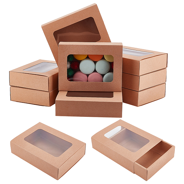 PandaHall BENECREAT 10 Packs 7.3x5.67x1.77inch Folding Kraft Paper Gift Boxes, Rectangle Cardboard Jewelry Gift Drawer Boxes with PVC Window..., Orange
PandaHall BENECREAT 10 Packs 7.3x5.67x1.77inch Folding Kraft Paper Gift Boxes, Rectangle Cardboard Jewelry Gift Drawer Boxes with PVC Window..., Orange