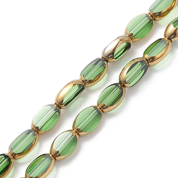 PandaHall Electroplate Glass Beads Strands, Gold Plating, Oval, Green, 7x4x3mm, Hole: 1mm, about 50pcs/strand, 13.31''(33.8cm) Glass Oval...
PandaHall Electroplate Glass Beads Strands, Gold Plating, Oval, Green, 7x4x3mm, Hole: 1mm, about 50pcs/strand, 13.31''(33.8cm) Glass Oval...