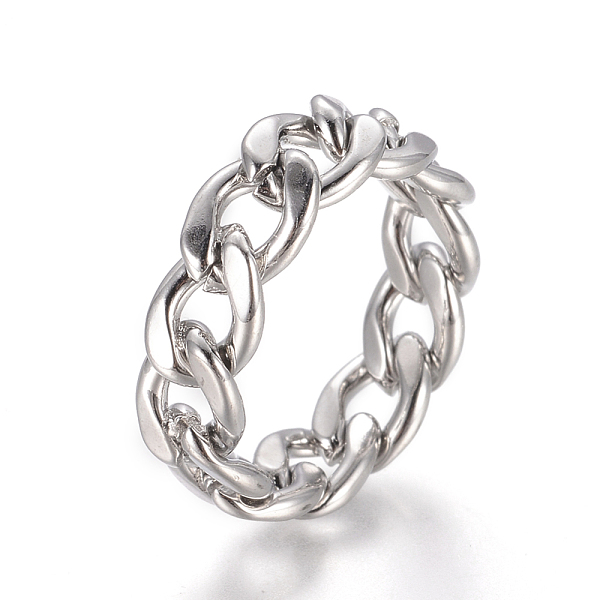PandaHall Unisex 304 Stainless Steel Rings, Curb Chains Finger Rings, Unwelded, Wide Band Rings, Stainless Steel Color, Size 7, 17mm, 7mm...
PandaHall Unisex 304 Stainless Steel Rings, Curb Chains Finger Rings, Unwelded, Wide Band Rings, Stainless Steel Color, Size 7, 17mm, 7mm...