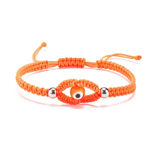PandaHall Lampwork Evil Eye Braided Bead Bracelet, Adjustable Friendship Bracelet for Women, Orange, Inner Diameter: 2-1/8~3-1/2 inch inch...
PandaHall Lampwork Evil Eye Braided Bead Bracelet, Adjustable Friendship Bracelet for Women, Orange, Inner Diameter: 2-1/8~3-1/2 inch inch...