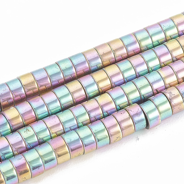 PandaHall Electroplate Non-magnetic Synthetic Hematite Beads Strands, Heishi Beads, Flat Round/Disc, Rainbow Plated, 4x2mm, Hole: 1mm, about...
PandaHall Electroplate Non-magnetic Synthetic Hematite Beads Strands, Heishi Beads, Flat Round/Disc, Rainbow Plated, 4x2mm, Hole: 1mm, about...