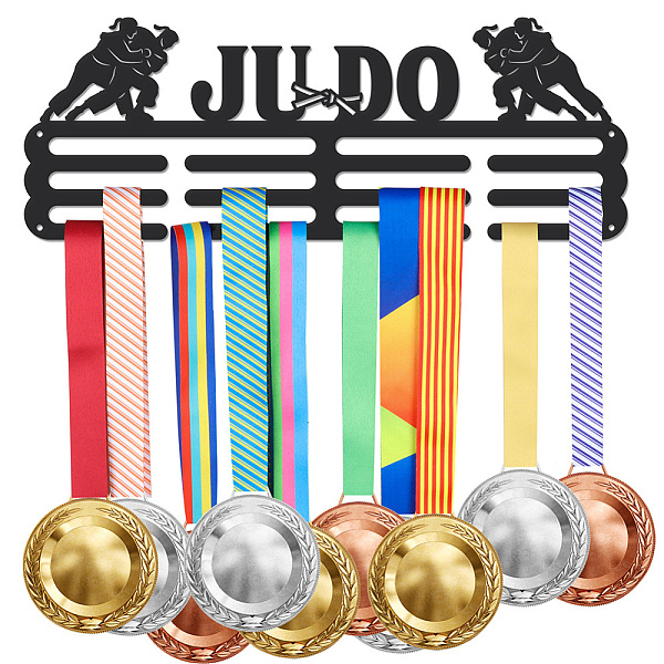 PandaHall Iron Medal Hanger Holder Display Wall Rack, with Screws, Judo, Human, 400x150mm Iron Human Black
PandaHall Iron Medal Hanger Holder Display Wall Rack, with Screws, Judo, Human, 400x150mm Iron Human Black