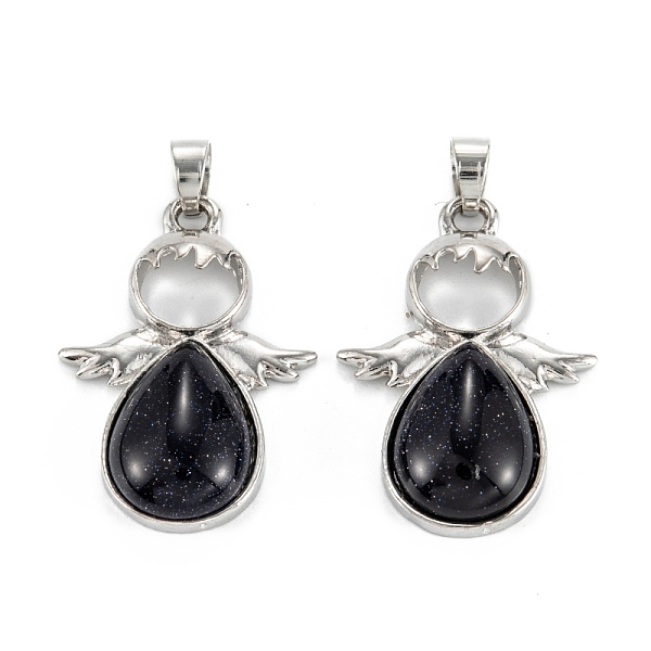 PandaHall Synthetic Blue Goldstone Pendants, with Platinum Tone Alloy Findings, Angel, 35x24.5x6mm, Hole: 6x5mm Blue Goldstone Angel & Fairy
PandaHall Synthetic Blue Goldstone Pendants, with Platinum Tone Alloy Findings, Angel, 35x24.5x6mm, Hole: 6x5mm Blue Goldstone Angel & Fairy
